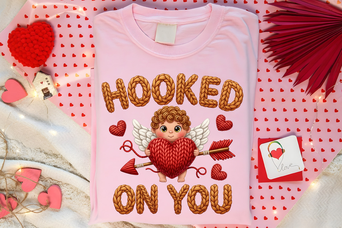 Knitted Hooked Cupid Valentine PNG, an Illustration by Canvas Craft (Photo 5 of 7)