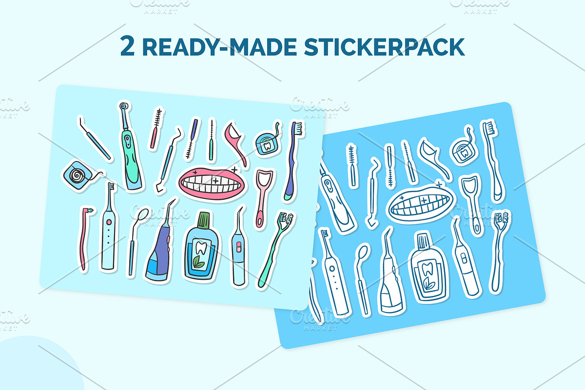 Oral Hygiene Care Tools Set, an Object Graphic by 35lab (Photo 4 of 6)