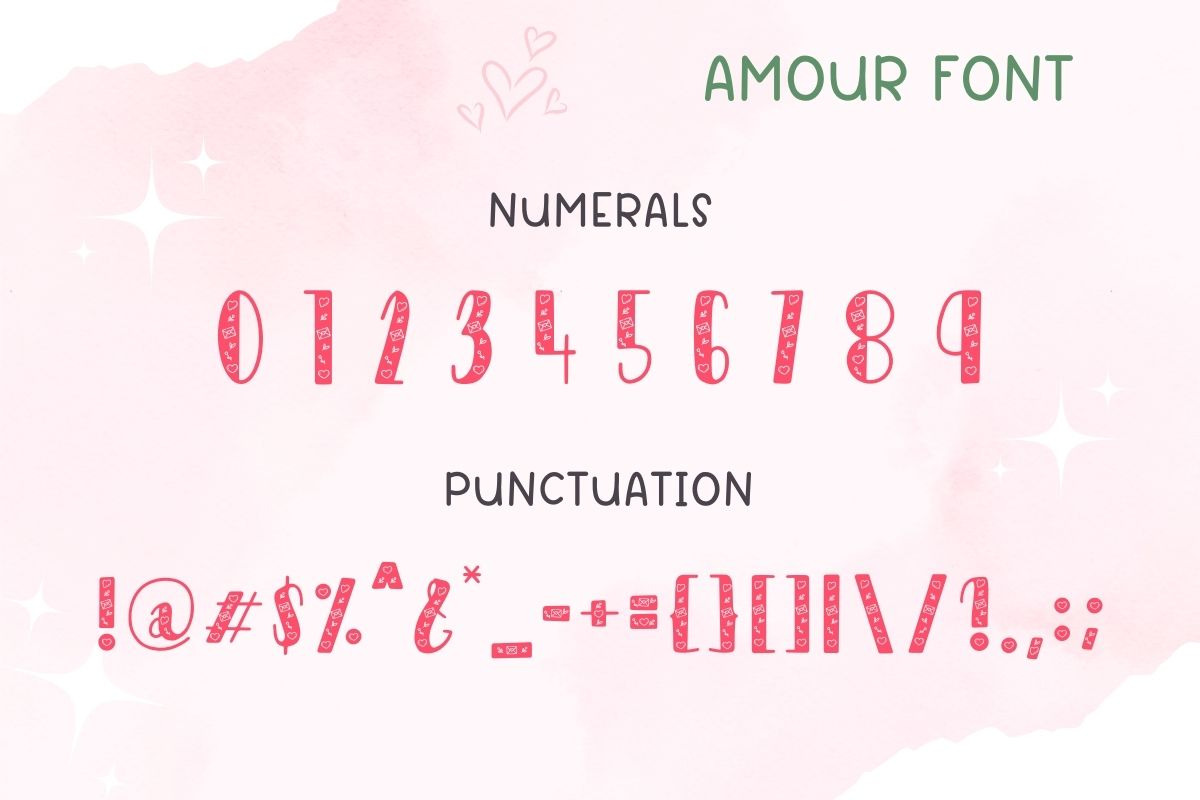 Amour - Cute Decorative Font, a Symbol Font by AnningArts (Photo 8 of 8)