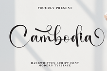 Cambodia | Script Font