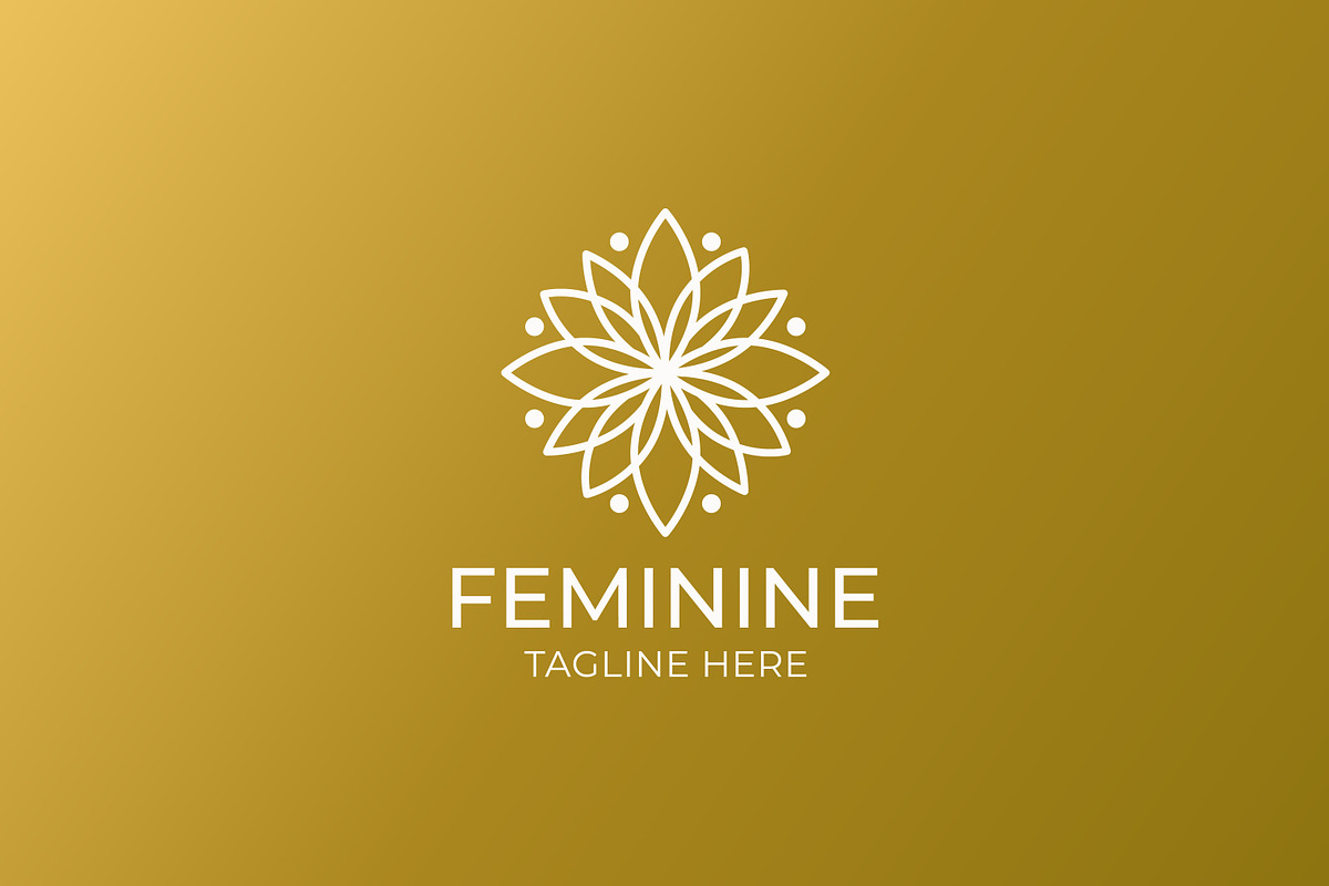 Feminine Sign Symbol Logo Flower preview 3