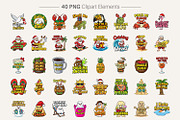 Tropical Christmas Sarcastic Quotes, a Decorative Illustration by Artnoy (Thumbnail 2 of 8)