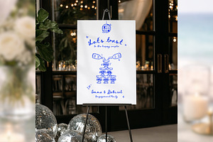 Lets Toast Sign Canva pg001, a Poster Template by TyphoonStudio