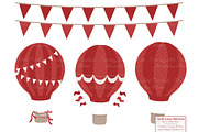 Red & Robin Egg Hot Air Balloons, an Illustration by Amanda Ilkov (Thumbnail 3 of 5)
