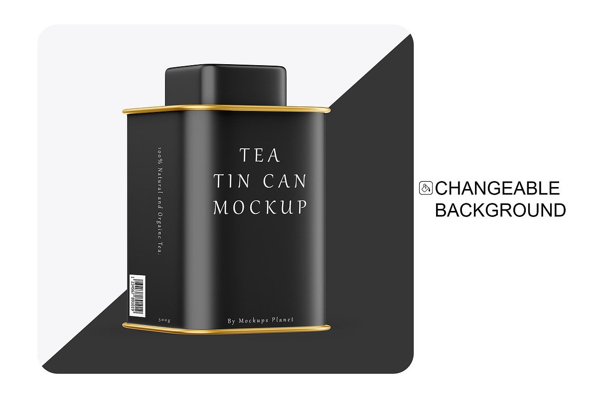 Matte Tea Tin Can Mockup, a Packaging Mockup by Mockups Planet (Photo 6 of 7)