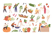 People with farm vegetables set, a Food Illustration by Good Studio (Thumbnail 1 of 3)