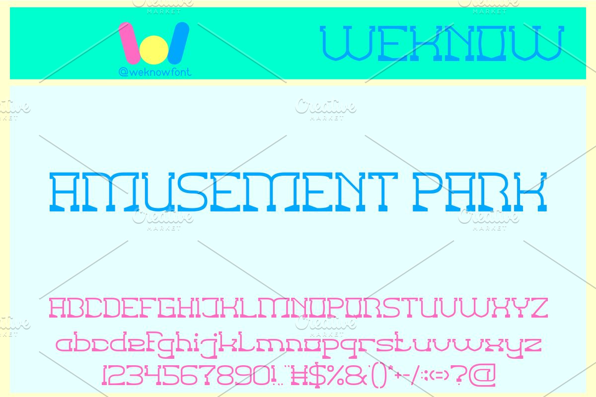 Amusement Park font, a Font by weknow (Photo 1 of 8)