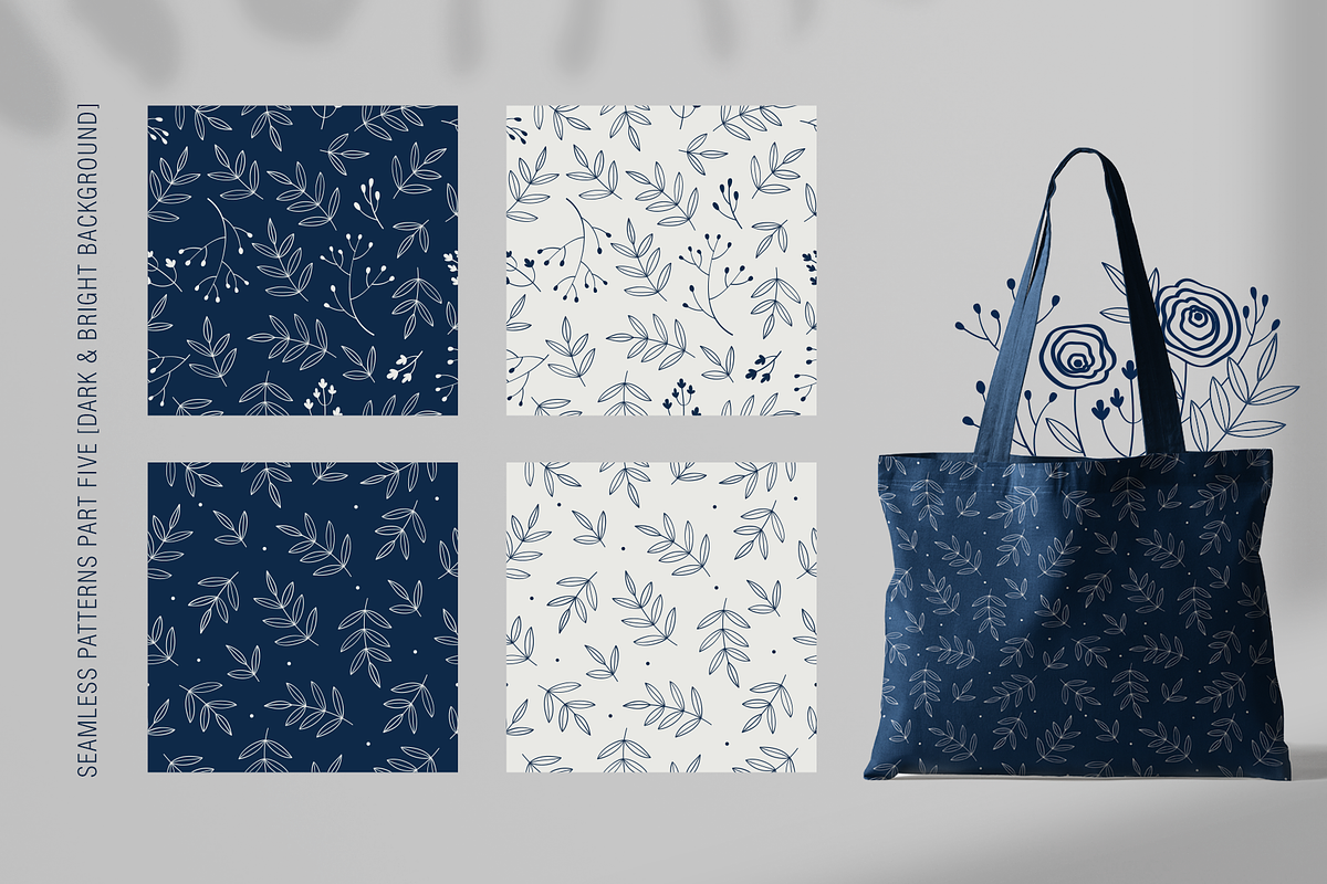 Indigo Seamless Patterns, a Pattern Graphic by Tkoko vectors & patterns (Photo 11 of 16)