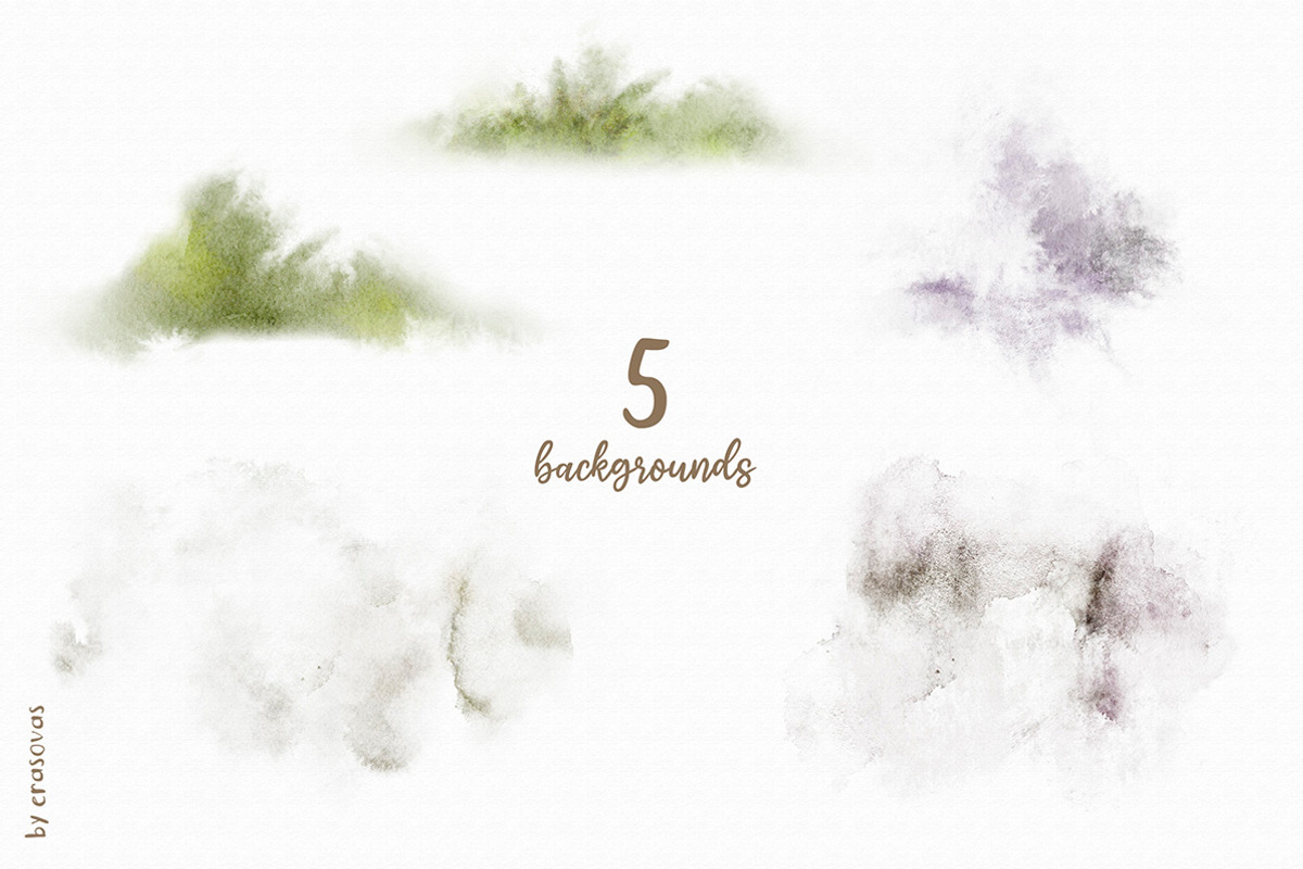 BEAR AND CHICKENS watercolor set, an Animal Illustration by erasovas (Photo 12 of 15)