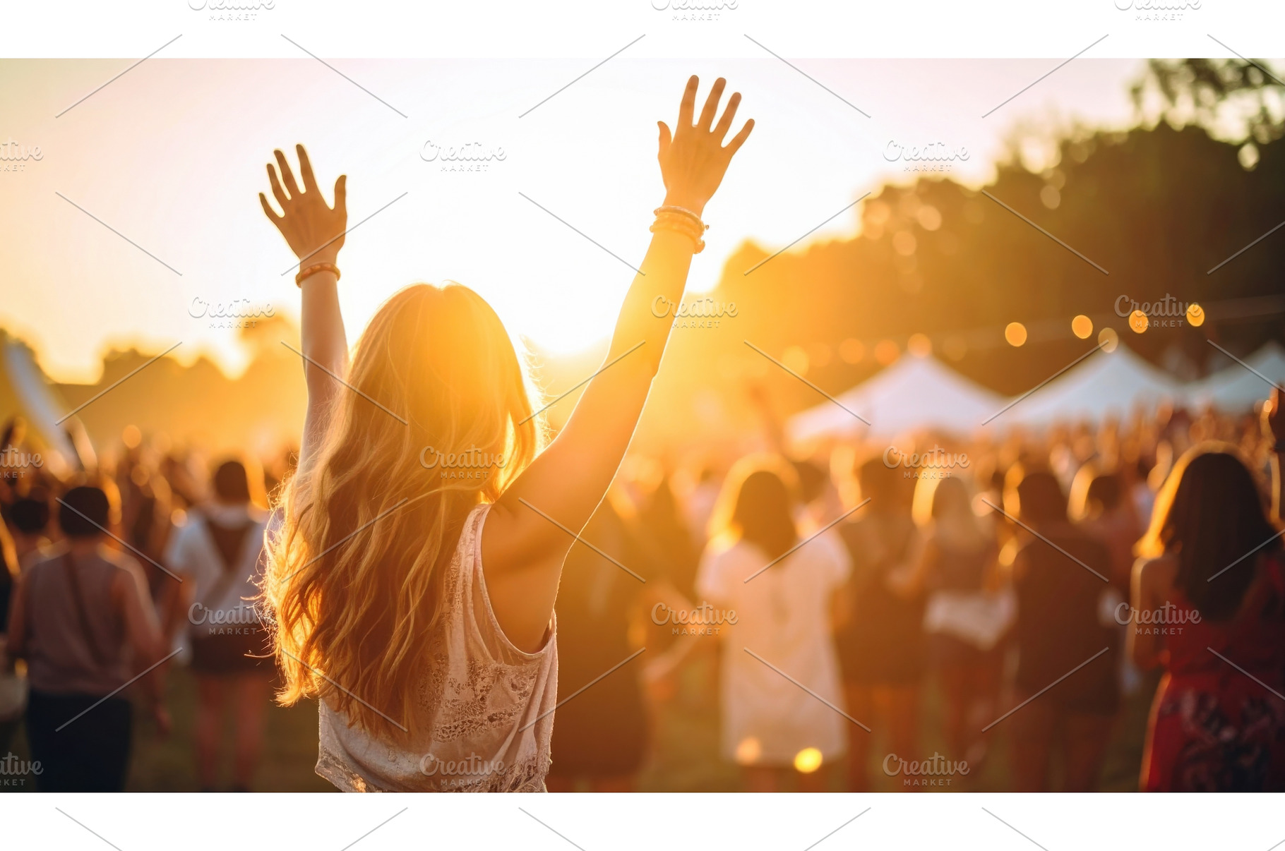 A vibrant outdoor festival crowd, a Nature Photo by Igor Tichonow