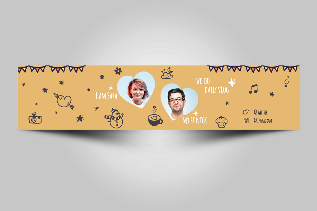 Youtube Vlog Channel Art, a Social Media Template by Jaisivakumar (Photo 2 of 6)