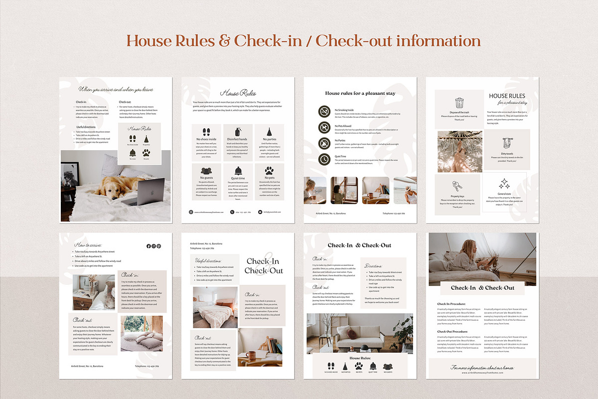 Airbnb Welcome Book Template Canva, a Marketing Template by Emmart Studio (Photo 6 of 7)