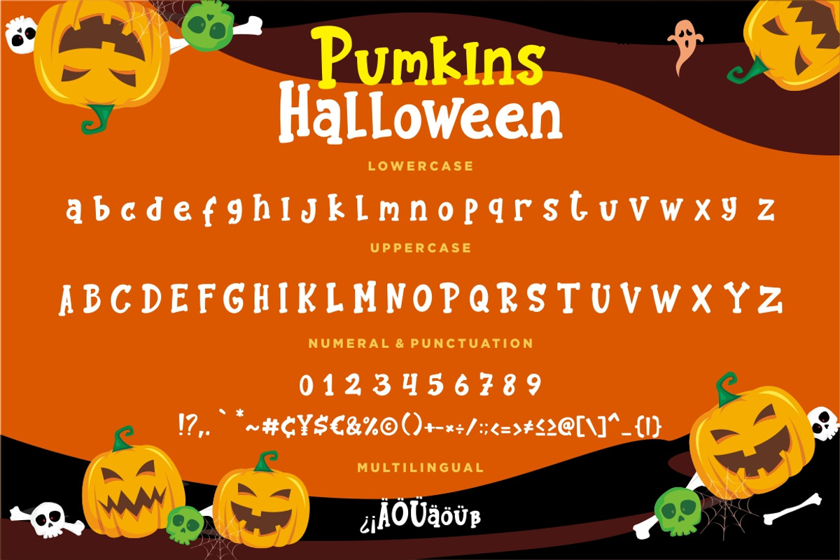 Pumkins Halloween Advertisement Font preview 7