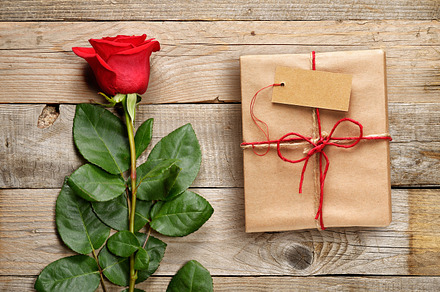 Wrapped gift box containing gift, box, and brown preview 6