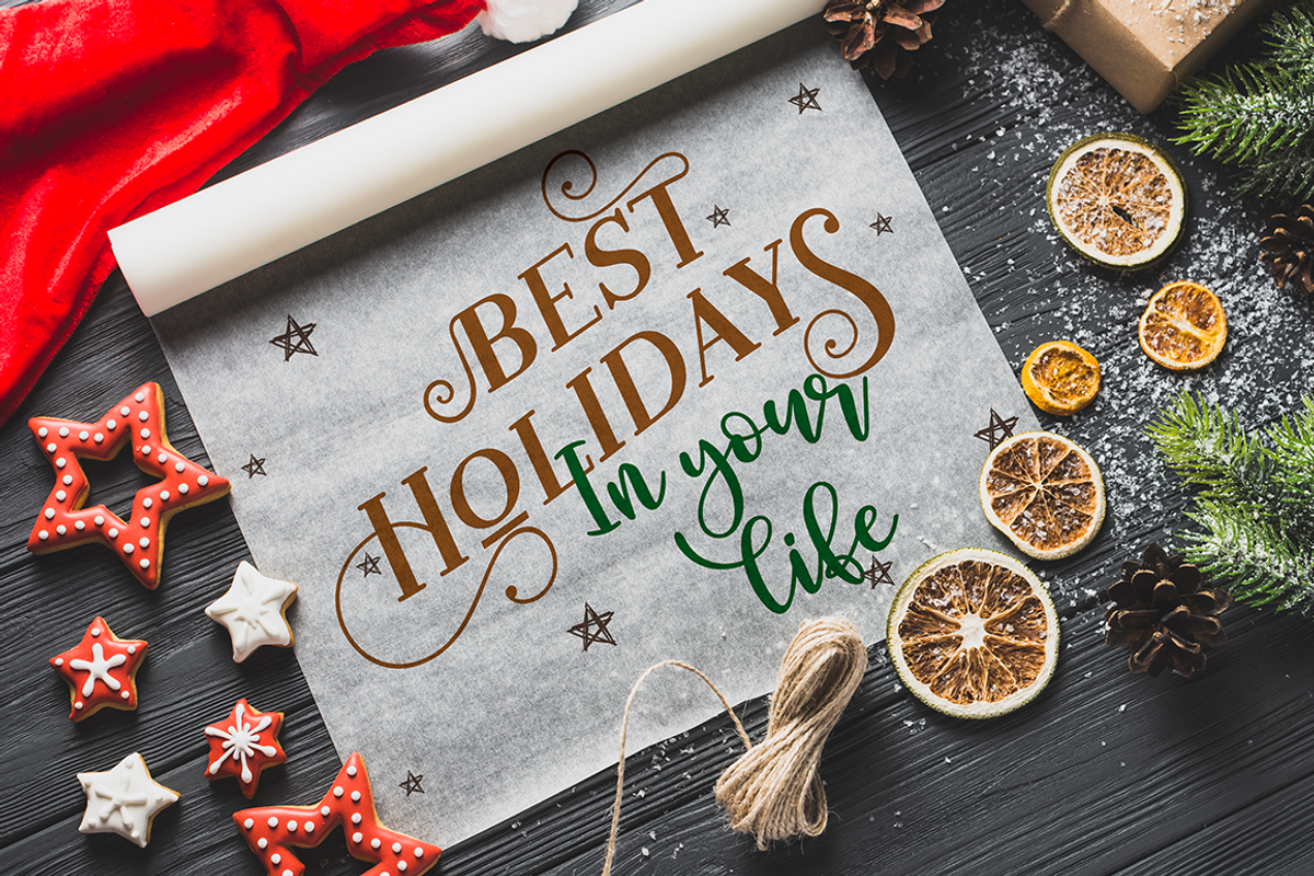 Christmas Mystery, a Script Font by Larin Type Co. (Photo 11 of 11)