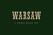 Warsaw, a Serif Font by Studio One Four (Thumbnail 1 of 6)