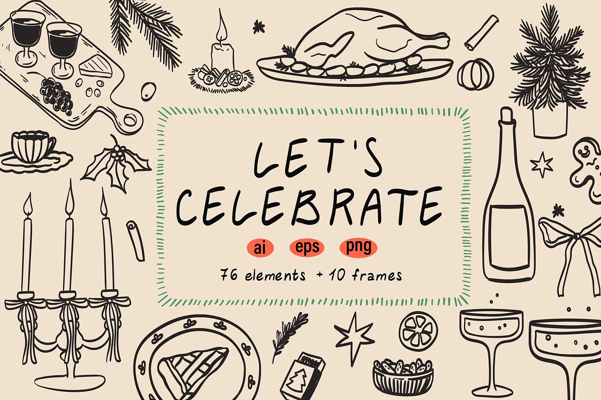 Let's Celebrate, a Seasonal Illustration by KPGallery (Photo 1 of 6)