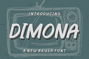 Dimona | Brush Font, a Sans Serif Font by Bayuktx (Thumbnail 1 of 6)
