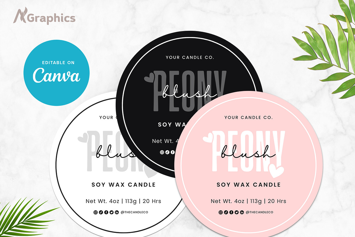 Stylish Round Editable Product Label, a Stationery Template by AN Graphics (Photo 1 of 7)