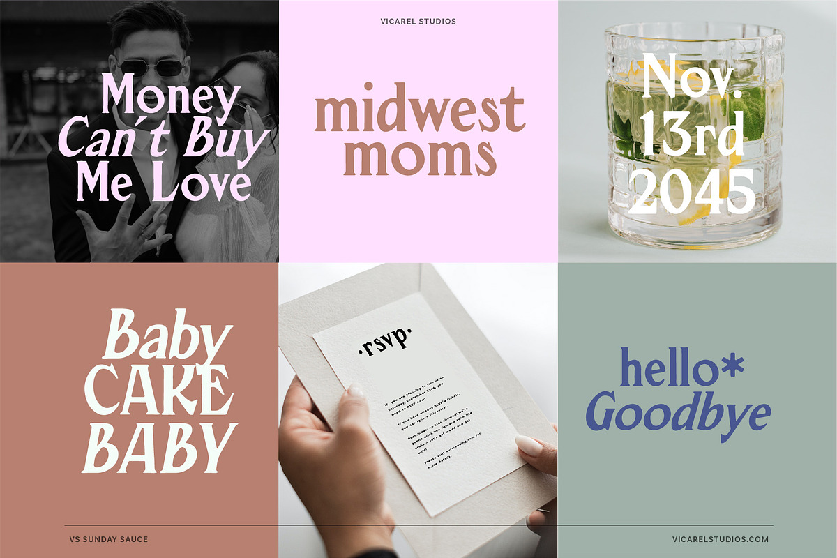 Sunday Sauce, Nostalgic Vintage Font, a Serif Font by Vicarel Studios (Photo 13 of 16)