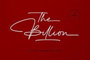 The Billion | Stylish Signature, a Script Font by Lemonthe (Thumbnail 10 of 10)