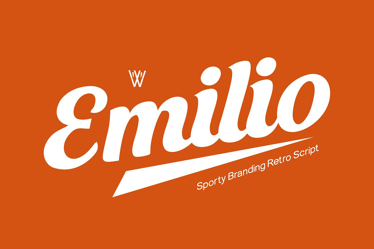 Emilio – Bold Retro Script Font, a Script Font by WhymoreArt (Photo 1 of 11)