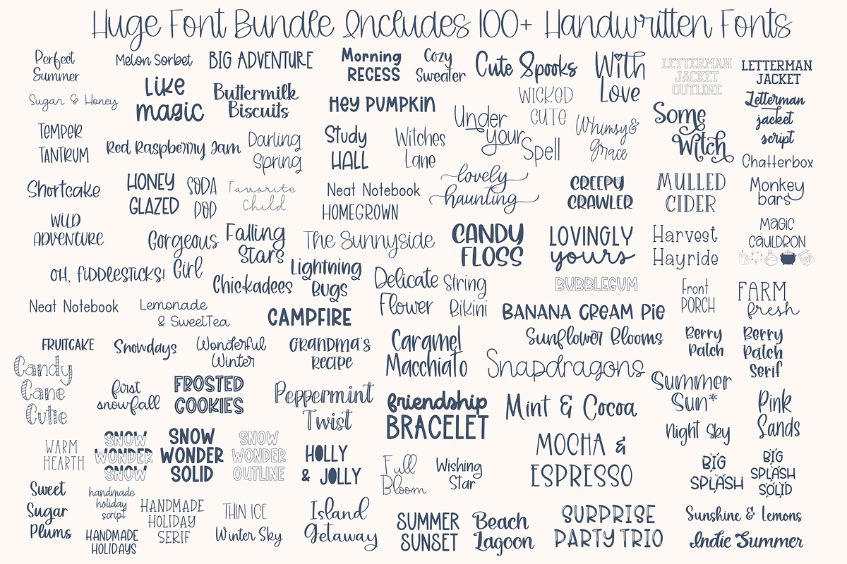 Huge Handwritten Font Bundle, a Handwritten Font by Designing Digitals (Photo 2 of 14)
