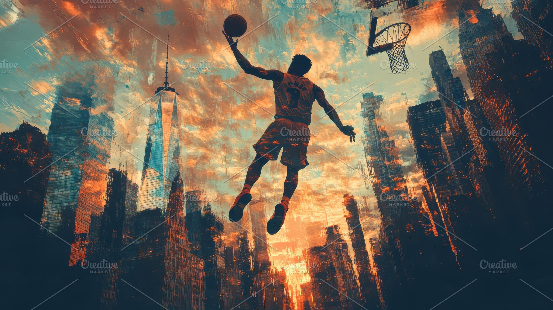 Basketball player soars through the, a Sports & Recreation Photo by Pixeness Studio