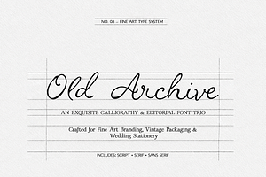 Old Archive - Vintage Font Trio, a Script Font by elvinova