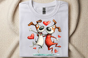 Whimsical Valentines Day Dog Clipart, an Illustration by SinaCreation (Thumbnail 9 of 11)