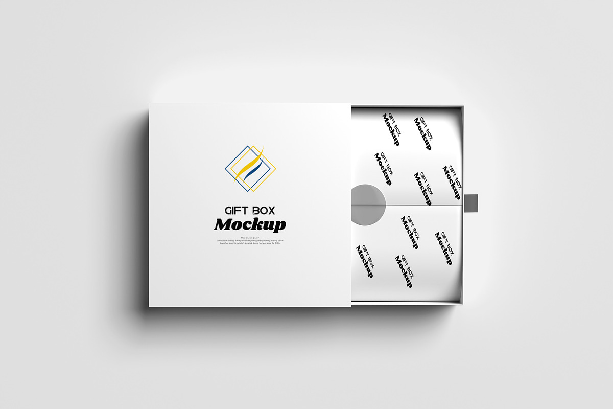 Gift Box Mockup, a Merchandise Mockup by AnasStudio (Photo 3 of 7)
