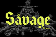 CS Savage Drawn, a Blackletter Font by Craft Supply Co. (Thumbnail 1 of 8)