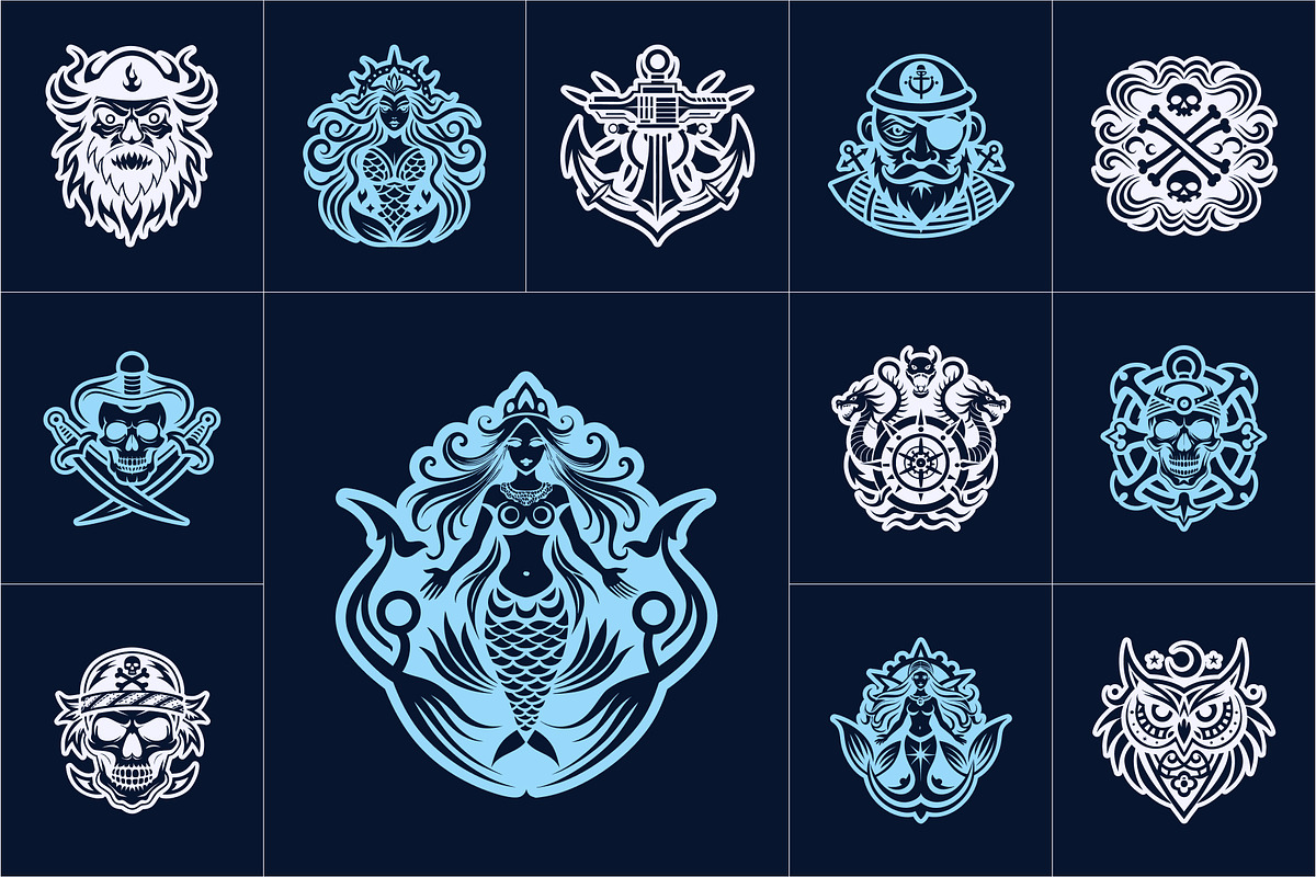 Nautical and Pirate Symbols, a Solid Icon by Creative Stall (Photo 6 of 10)