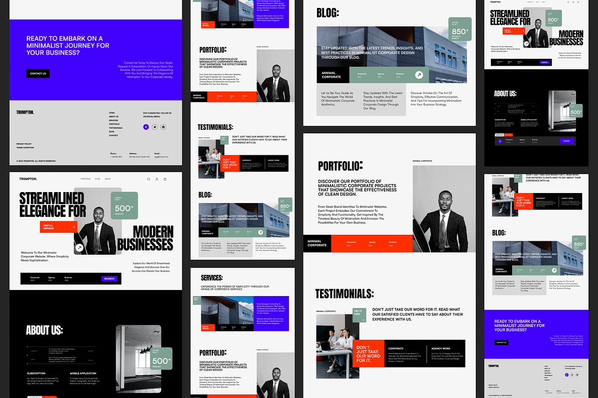 Trompton - Landing Page UI Kit, an UI Kit Template by Dirtytemp Studio (Photo 5 of 6)