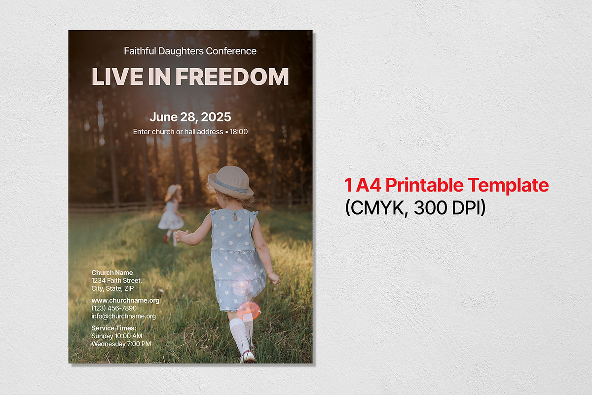 A4 Church Conference Poster Template, a Print Template by Chist Design (Photo 3 of 3)