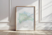 Watercolor Map of Dominican Republic, a Graphic by Beloved Paper (Thumbnail 2 of 6)