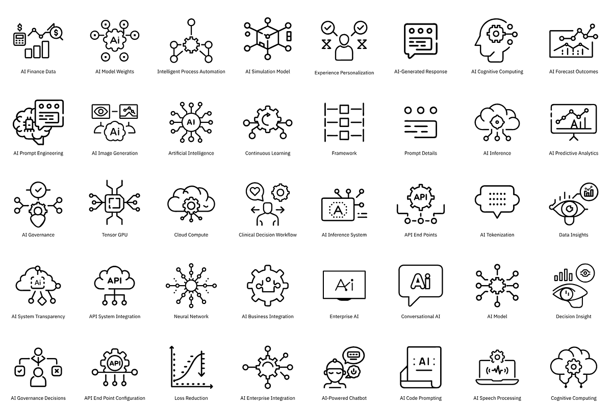 AI, API & Automation Icon Set – 100+, an Outline Icon by SJagiello (Photo 4 of 5)