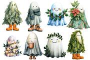Whimsical Christmas Ghost Clipart, an Illustration by Designworld (Thumbnail 3 of 4)