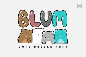 BLUM - Cute & Lovely Bubble Font