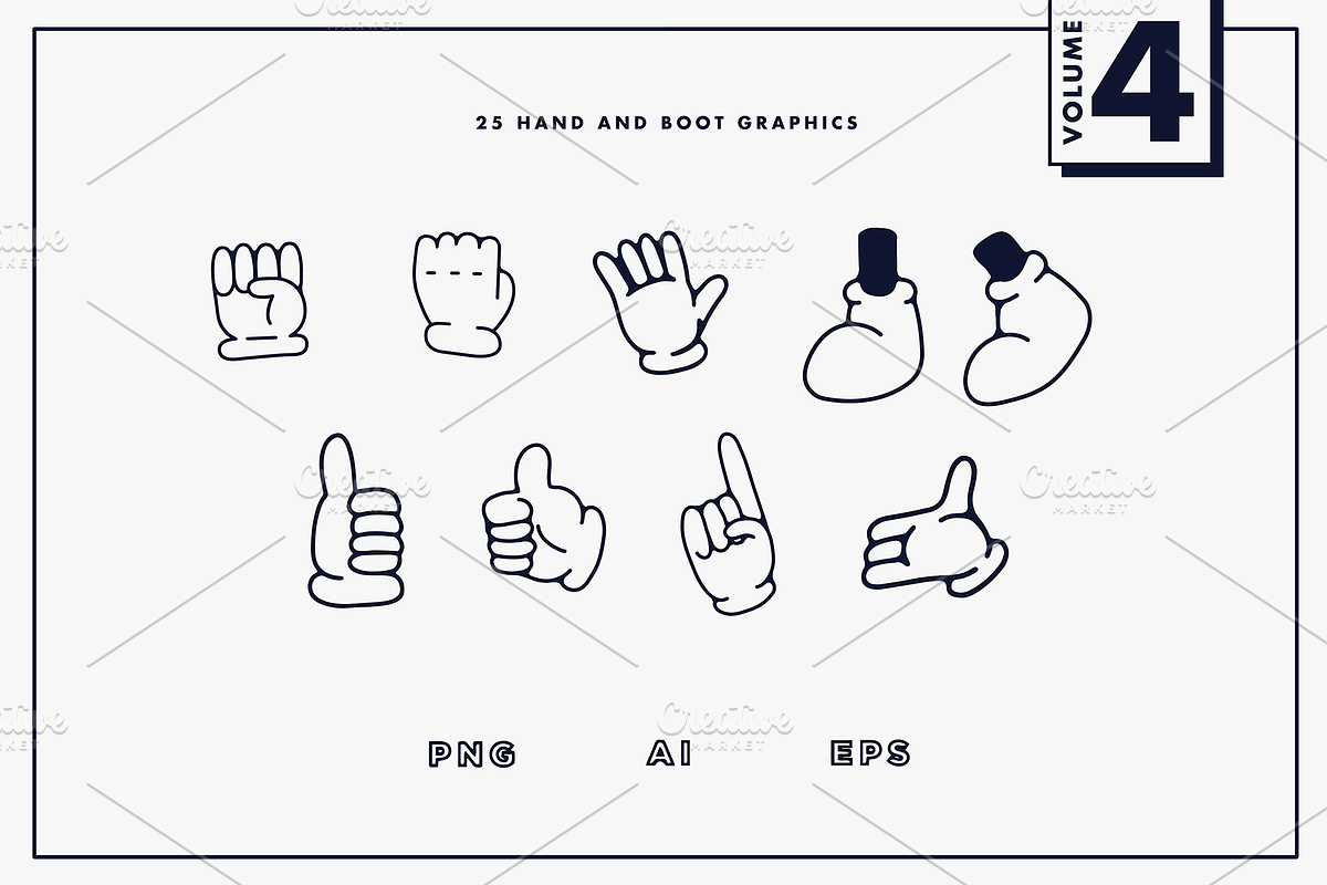 56 Retro Mascot Parts | VOL 4, an Illustration by GRPXSTORE (Photo 6 of 7)