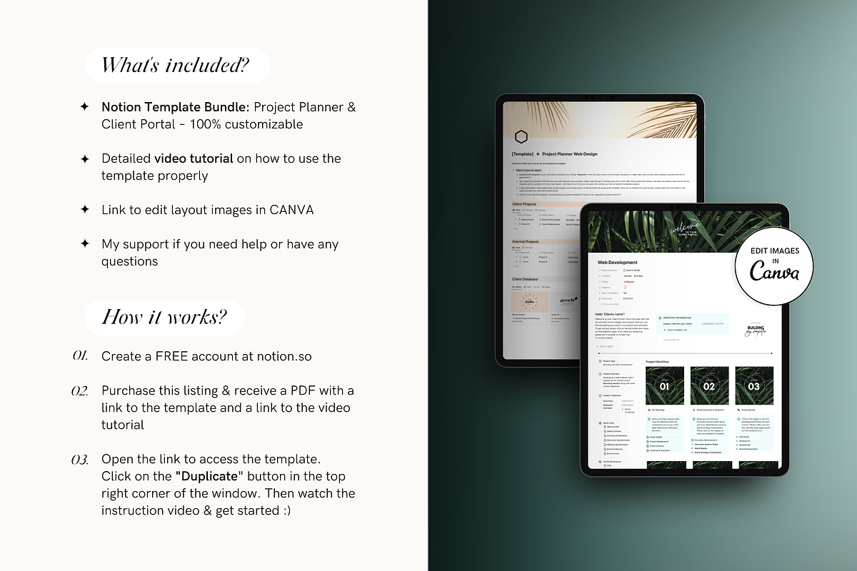Notion Client Portal Project Planner, a Stationery Template by TheCoastlineStudio (Photo 10 of 10)