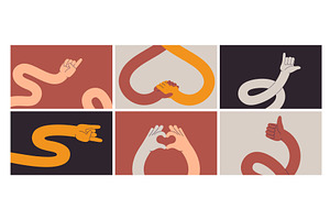 Cartoon stretch hands. Human hand, an Illustration by LadadikArt
