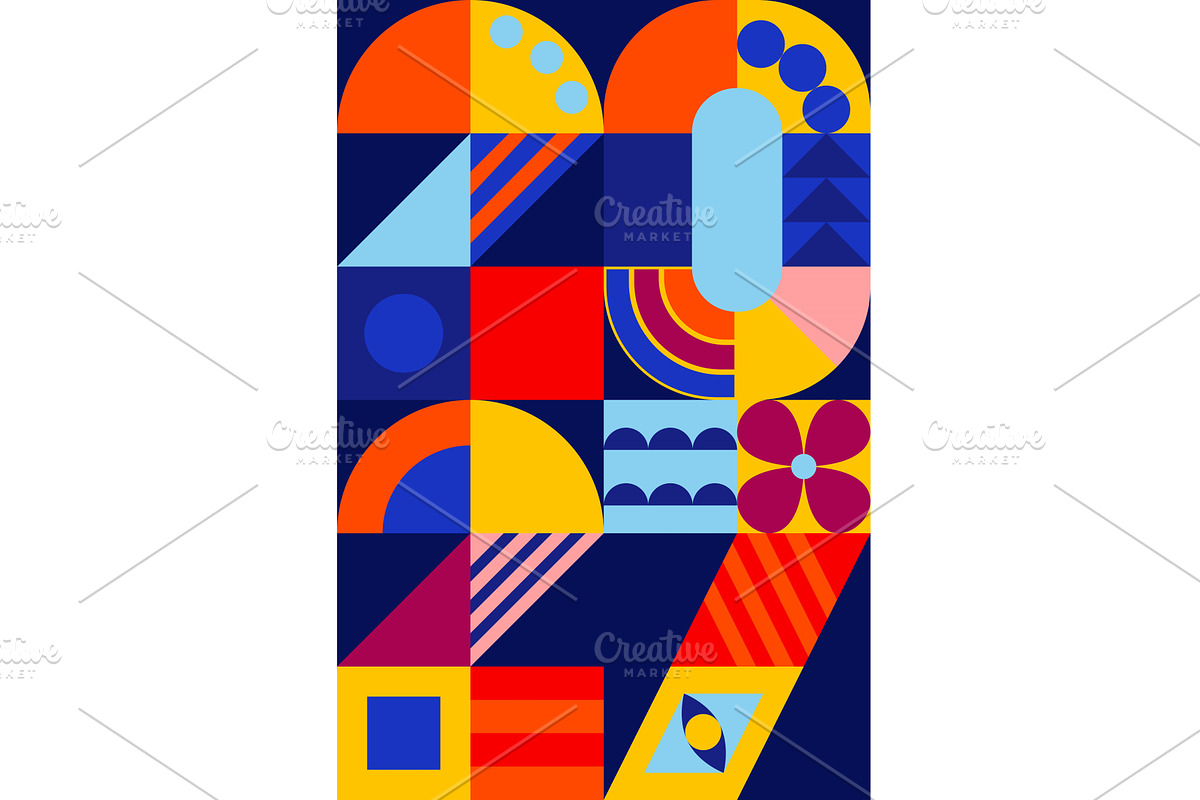 2027 New Year design with abstract, a Seasonal Illustration by sceptical cactus