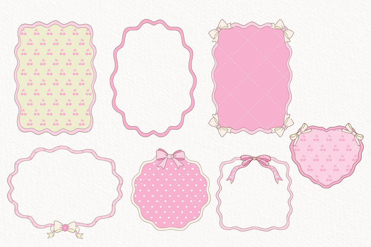 Coquette Frame Clipart, a Decorative Illustration by TitaLivingArt (Photo 7 of 10)