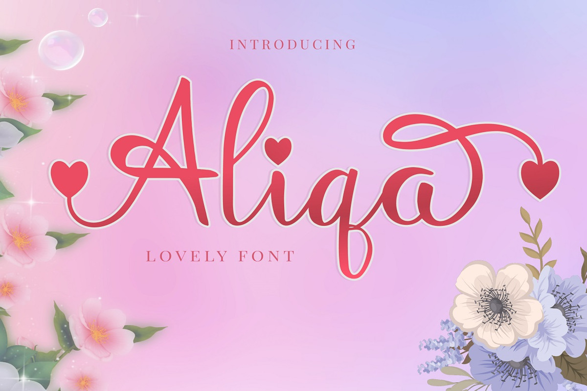 Aliqa a lovely font, a Script Font by Javatype Studio (Photo 1 of 11)