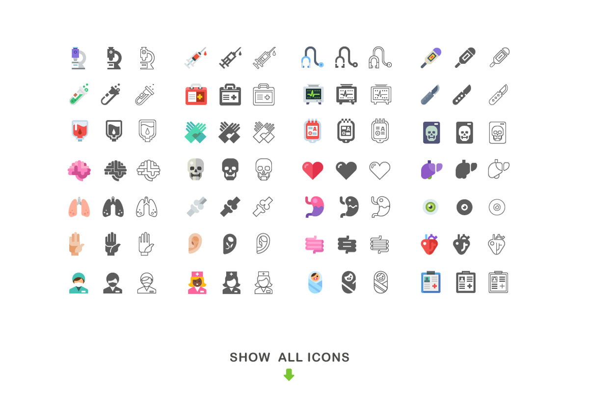 Flat medic icon and illustration kit, an Icon by Oleg Beresnev (Photo 3 of 5)