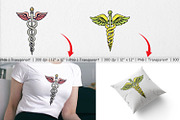 Medical Caduceus Clipart, a Graphic by Artnoy (Thumbnail 3 of 5)