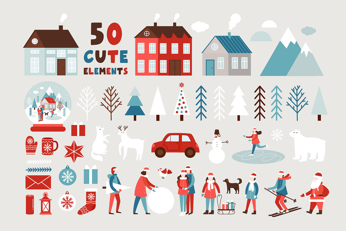 Christmas story - illustration set, an Animal Illustration by JuliyArt (Photo 3 of 7)