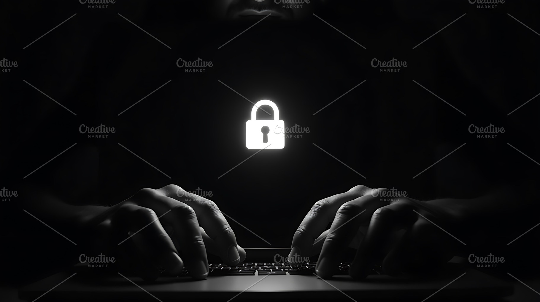 Cyber security concept: hacker typin, a Technology Photo by Artonix