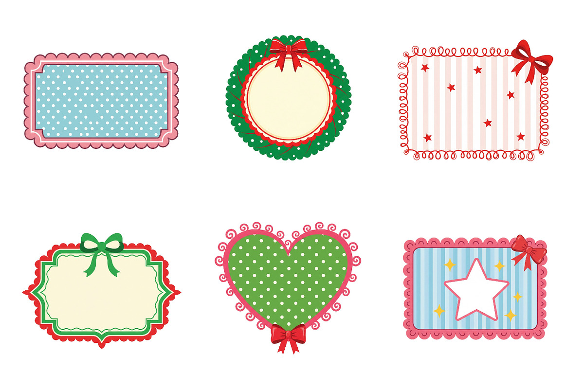 Christmas Coquette Frame Clipart PNG, an Illustration by SinaCreation (Photo 2 of 7)